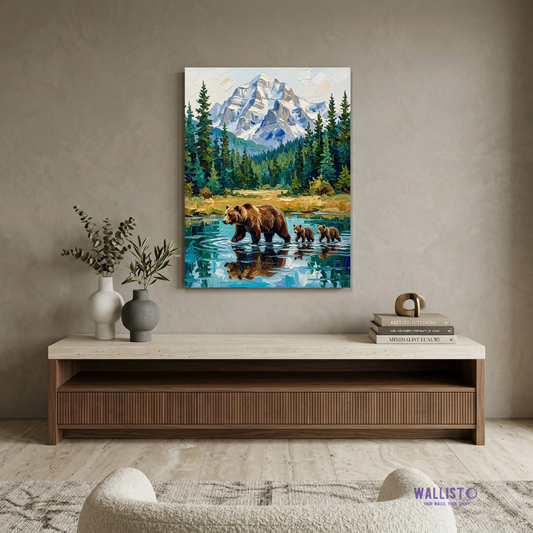 Grizzly Family Crossing
