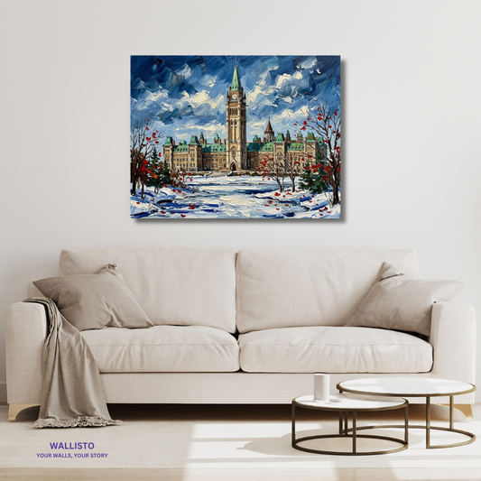 Parliament in Winter Light
