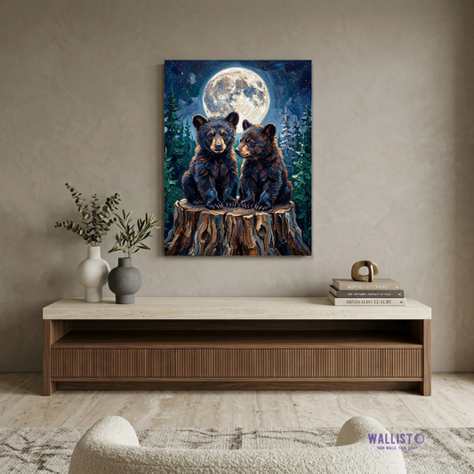 Moonlit Bear Cubs