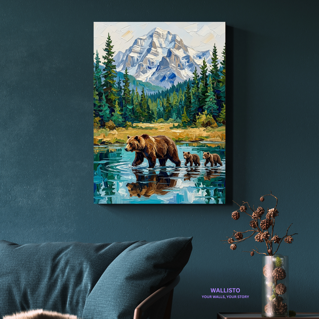 Grizzly Family Crossing