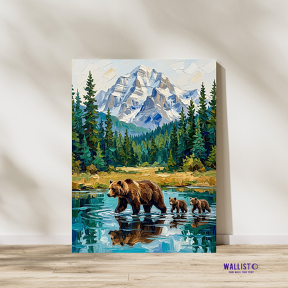 Grizzly Family Crossing