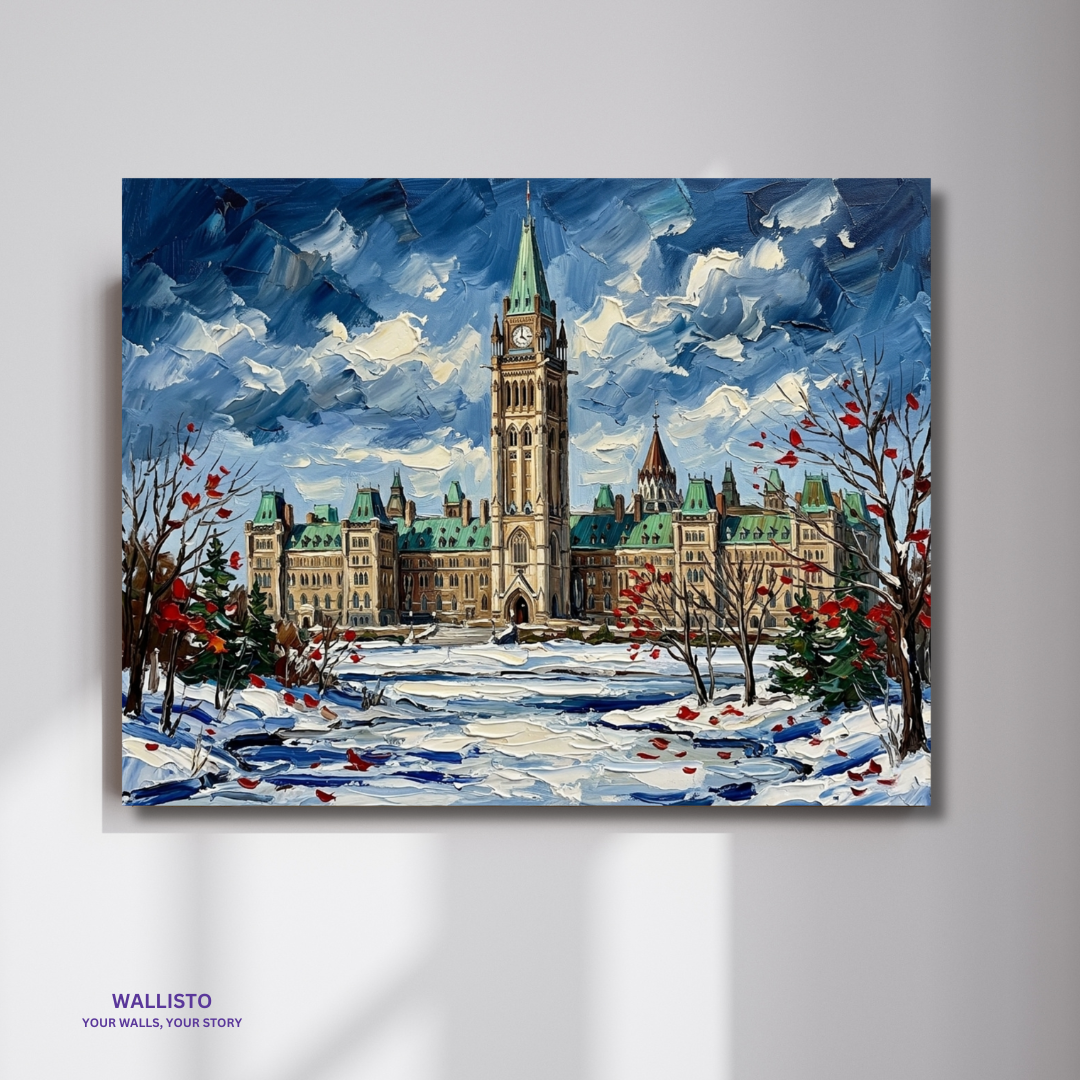 Parliament in Winter Light