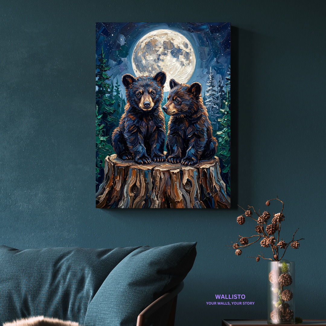 Moonlit Bear Cubs