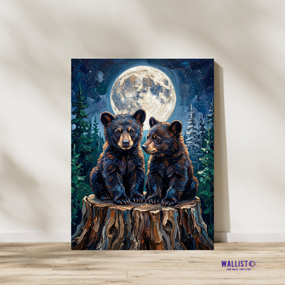 Moonlit Bear Cubs