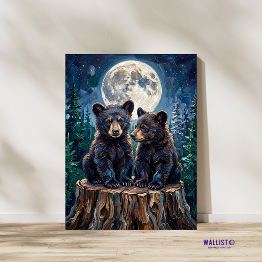 Moonlit Bear Cubs